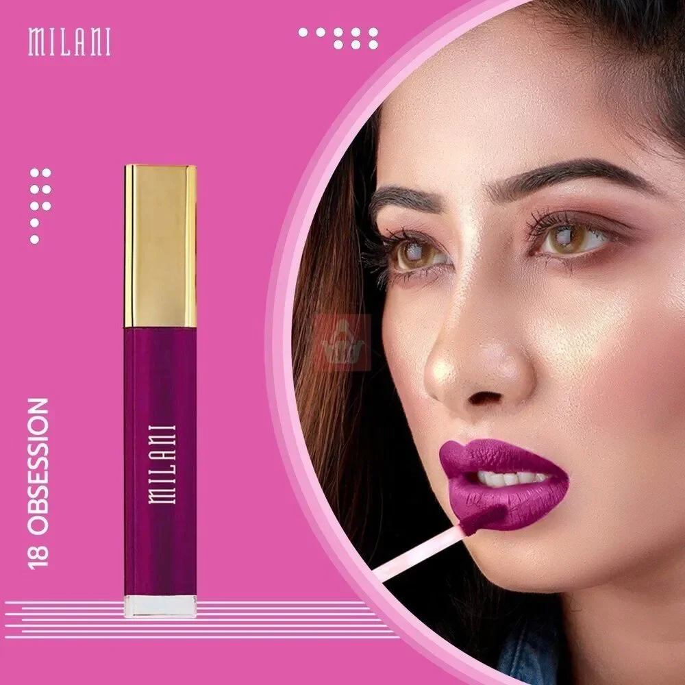 Milani Amore Matte Lip Creme 18 OBSESSION, deep cool toned berry NEW SEALED